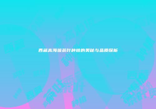 西藏高海拔茶叶种植的奥秘与品质探析