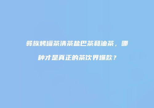 彝族烤罐茶清茶盐巴茶和油茶，哪种才是真正的茶饮界爆款？