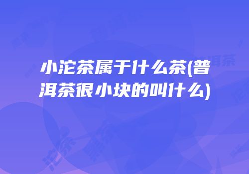 小沱茶属于什么茶(普洱茶很小块的叫什么)