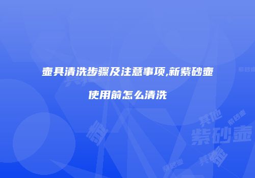 壶具清洗步骤及注意事项,新紫砂壶使用前怎么清洗