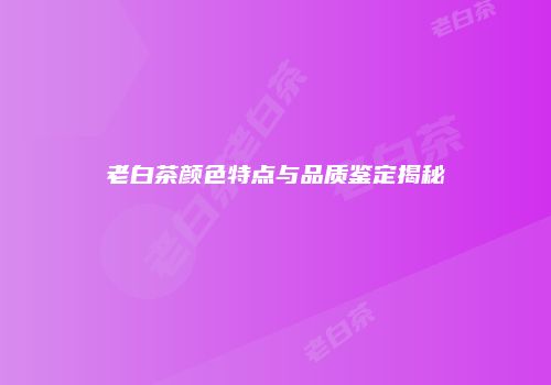 老白茶颜色特点与品质鉴定揭秘