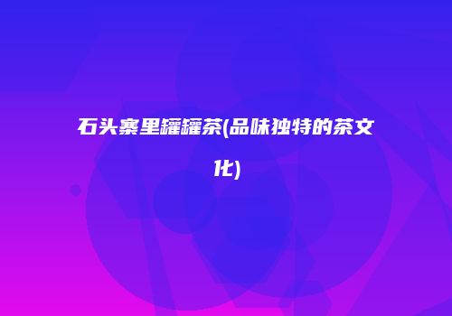 石头寨里罐罐茶(品味独特的茶文化)