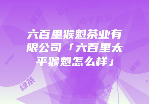 六百里猴魁茶业有限公司「六百里太平猴魁怎么样」