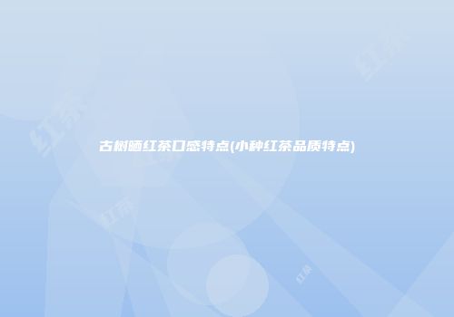 古树晒红茶口感特点(小种红茶品质特点)
