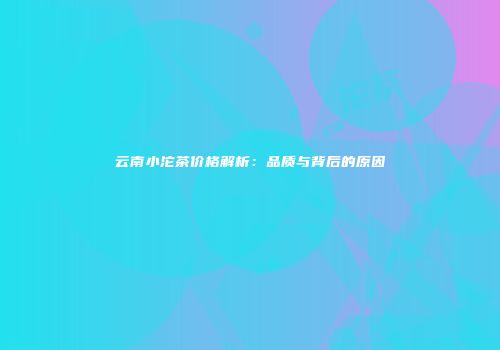 云南小沱茶价格解析：品质与背后的原因