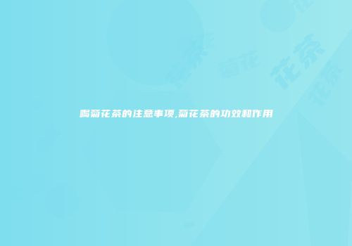 喝菊花茶的注意事项,菊花茶的功效和作用