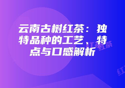 云南古树红茶：独特品种的工艺、特点与口感解析