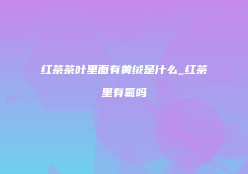 红茶茶叶里面有黄绒是什么_红茶里有氟吗