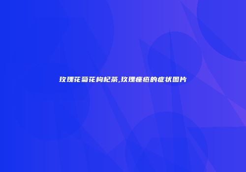 玫瑰花菊花枸杞茶,玖瑰痤疮的症状图片