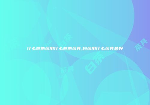 什么样的茶用什么样的茶具,白茶用什么茶具最好
