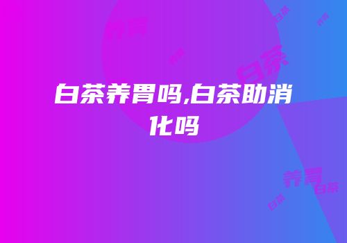 白茶养胃吗,白茶助消化吗