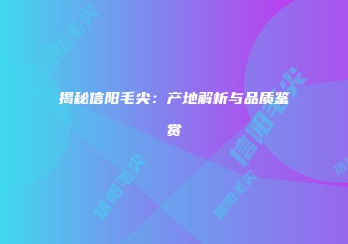 揭秘信阳毛尖：产地解析与品质鉴赏