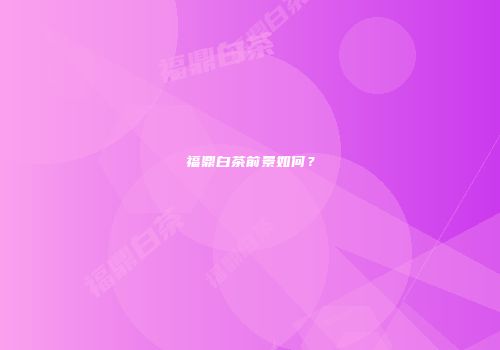 福鼎白茶前景如何？