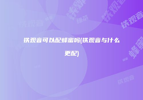 铁观音可以配蜂蜜吗(铁观音与什么更配)