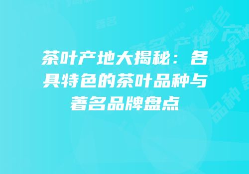 茶叶产地大揭秘：各具特色的茶叶品种与著名品牌盘点