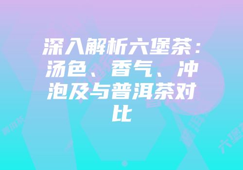 深入解析六堡茶：汤色、香气、冲泡及与普洱茶对比