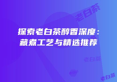 探索老白茶醇香深度：藏煮工艺与精选推荐