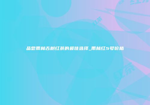 品尝雨林古树红茶的最佳选择_雨林红5号价格