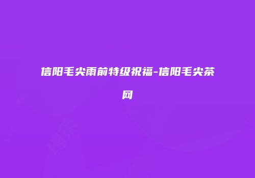 信阳毛尖雨前特级祝福-信阳毛尖茶网