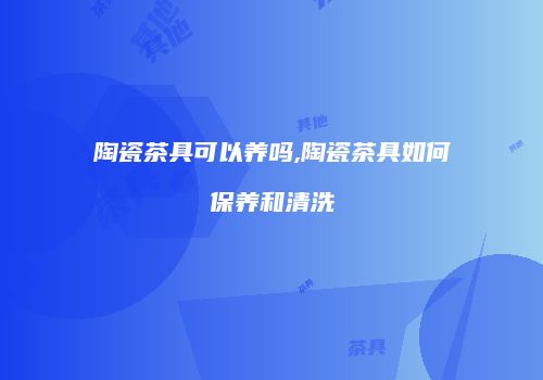陶瓷茶具可以养吗,陶瓷茶具如何保养和清洗