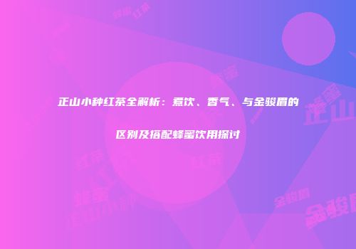 正山小种红茶全解析：煮饮、香气、与金骏眉的区别及搭配蜂蜜饮用探讨