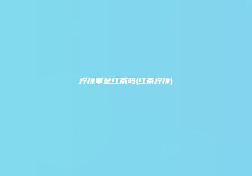 柠檬草是红茶吗(红茶柠檬)