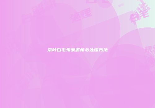 茶叶白毛现象解析与处理方法
