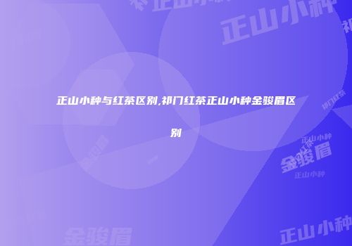 正山小种与红茶区别,祁门红茶正山小种金骏眉区别