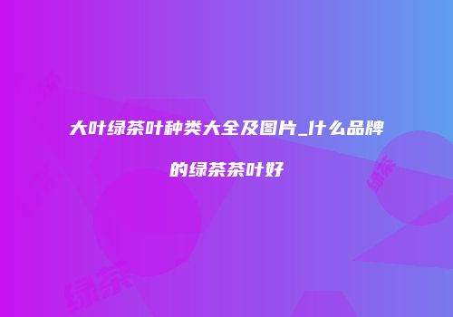 大叶绿茶叶种类大全及图片_什么品牌的绿茶茶叶好