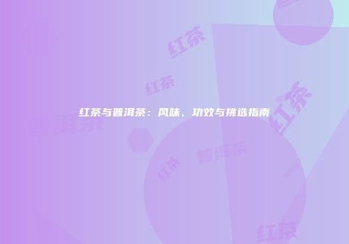 红茶与普洱茶：风味、功效与挑选指南