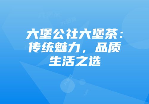 六堡公社六堡茶：传统魅力，品质生活之选