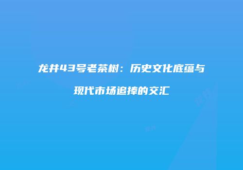 龙井43号老茶树：历史文化底蕴与现代市场追捧的交汇