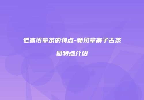 老寨班章茶的特点-新班章寨子古茶园特点介绍