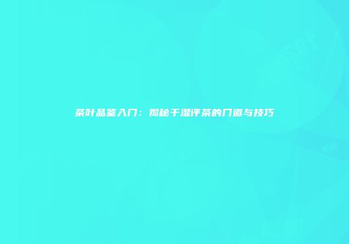 茶叶品鉴入门：揭秘干湿评茶的门道与技巧