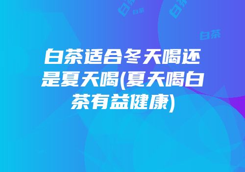 白茶适合冬天喝还是夏天喝(夏天喝白茶有益健康)