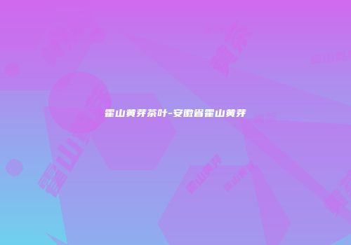 霍山黄芽茶叶-安徽省霍山黄芽