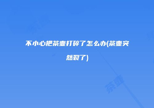 不小心把茶壶打碎了怎么办(茶壶突然裂了)