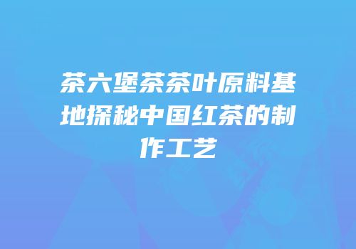 茶六堡茶茶叶原料基地探秘中国红茶的制作工艺