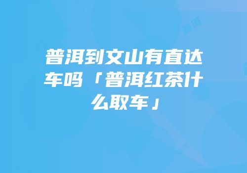 普洱到文山有直达车吗「普洱红茶什么取车」