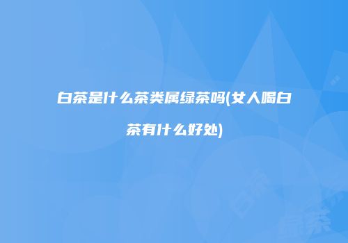 白茶是什么茶类属绿茶吗(女人喝白茶有什么好处)