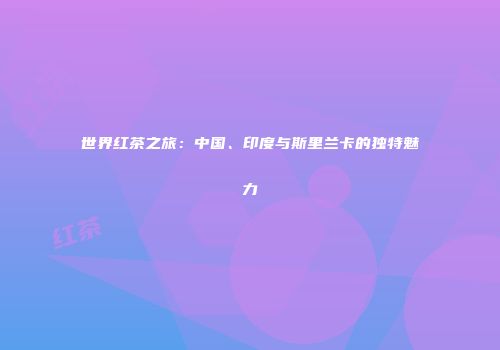 世界红茶之旅：中国、印度与斯里兰卡的独特魅力