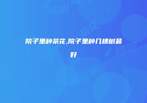 院子里种茶花,院子里种几棵树最好