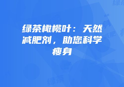 绿茶橄榄叶：天然减肥剂，助您科学瘦身
