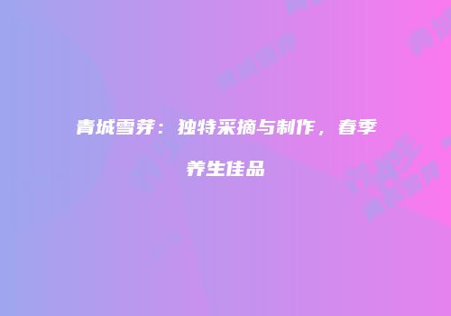 青城雪芽：独特采摘与制作，春季养生佳品