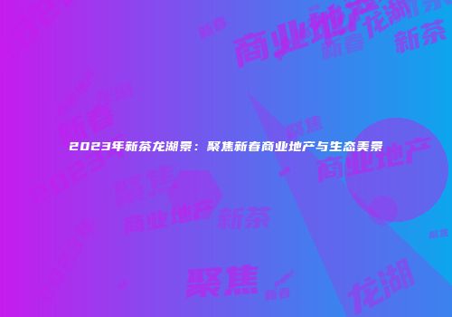 2023年新茶龙湖景：聚焦新春商业地产与生态美景