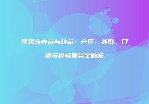 铁观音春茶与秋茶：产区、外形、口感与价格差异全解析