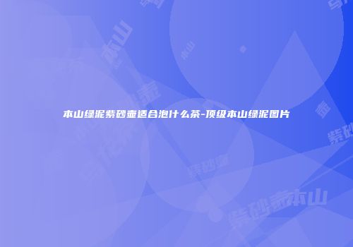 本山绿泥紫砂壶适合泡什么茶-顶级本山绿泥图片
