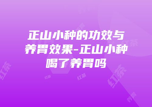 正山小种的功效与养胃效果-正山小种喝了养胃吗