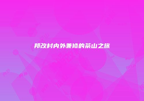 邦改村内外兼修的茶山之旅