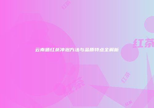 云南晒红茶冲泡方法与品质特点全解析